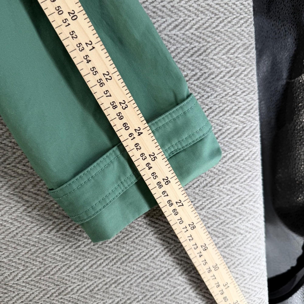 Merona Trench Coat XL Green Water Repellent Belted Double Breasted Rain Jacket - Picture 7 of 12